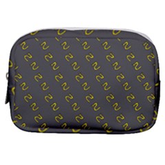 No Step On Snek Pattern Charcoal Dark Gray Background Meme Make Up Pouch (small) by snek