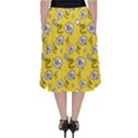 No Step On Snek DO NOT bubble speech Pattern yellow background Meme Classic Midi Skirt View2