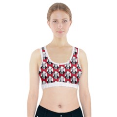 Trump Retro Face Pattern Maga Red Us Patriot Sports Bra With Pocket by snek