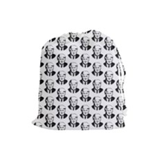 Trump Retro Face Pattern Maga Black And White Us Patriot Drawstring Pouch (large) by snek