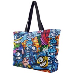 Graffiti Urban Colorful Graffiti Cartoon Fish Simple Shoulder Bag by genx