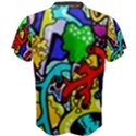 Graffiti abstract with colorful tubes and biology artery theme Men s Cotton Tee View2