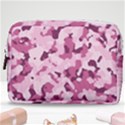 Standard Violet Pink Camouflage Army Military Girl Make Up Pouch (Medium) View1