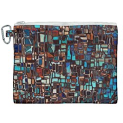 Stained Glass Mosaic Abstract Canvas Cosmetic Bag (xxl) by Pakrebo