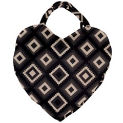 Native American Pattern Giant Heart Shaped Tote by Valentinaart