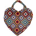 Native American Pattern Giant Heart Shaped Tote View1