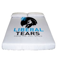 Liberal Tears Funny Screeching Democrat Screaming Fitted Sheet (queen Size) by snek