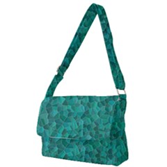 Turquoise Full Print Messenger Bag by LalaChandra