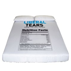 Liberal Tears  Funny With Supplement Facts Custom Colors Fitted Sheet (king Size) by snek