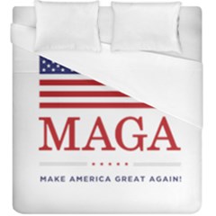 Maga Make America Great Again With Usa Flag Duvet Cover (king Size) by snek