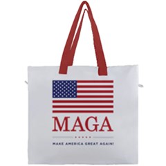 Maga Make America Great Again With Usa Flag Canvas Travel Bag by snek