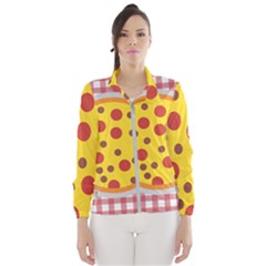 Pizza Table Pepperoni Sausage Windbreaker (women) by Pakrebo