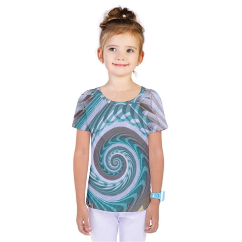 Spiral Fractal Swirl Whirlpool Kids  One Piece Tee by Pakrebo