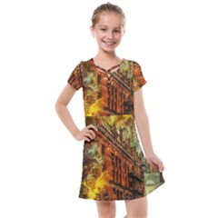 Flat Iron Building Architecture Kids  Cross Web Dress by Pakrebo