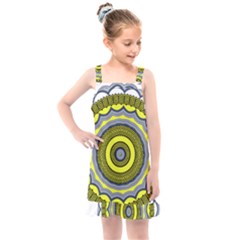 Mandala Pattern Round Ethnic Kids  Overall Dress by Pakrebo