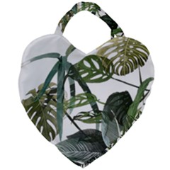 Botanical Illustration Palm Leaf Giant Heart Shaped Tote by Mariart