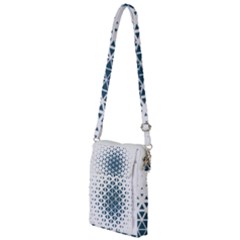 Business Blue Triangular Pattern Multi Function Travel Bag by Mariart