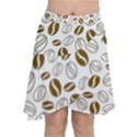 Coffee Beans Vector Chiffon Wrap Front Skirt View1