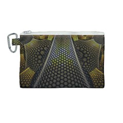 Fractal Hexagon Geometry Hexagonal Canvas Cosmetic Bag (medium) by Mariart