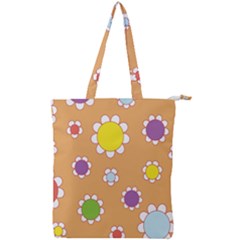 Floral Flowers Retro Double Zip Up Tote Bag by Mariart