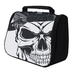 Kerchief Human Skull Full Print Travel Pouch (small) by Mariart