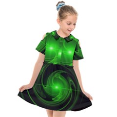 Lines Rays Background Light Kids  Short Sleeve Shirt Dress by Mariart