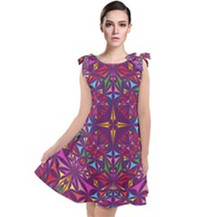 Kaleidoscope Triangle Pattern Tie Up Tunic Dress by Mariart