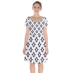 Star Background Short Sleeve Bardot Dress by Mariart