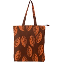 Pattern Leaf Plant Double Zip Up Tote Bag by Mariart