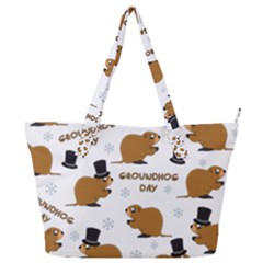 Groundhog Day Pattern Full Print Shoulder Bag by Valentinaart