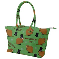 Groundhog Day Pattern Canvas Shoulder Bag by Valentinaart