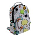 Sketch Cartoon Space Set Flap Pocket Backpack (Small) View2