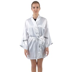 Winter Fractal 1 Long Sleeve Kimono Robe by Fractalworld