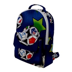 Textile Football Soccer Fabric Flap Pocket Backpack (large) by Pakrebo