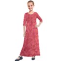 Triangle Background Abstract Kids  Quarter Sleeve Maxi Dress View1