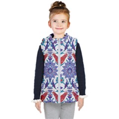 Art Artistic Ceramic Colorful Kids  Hooded Puffer Vest by Pakrebo