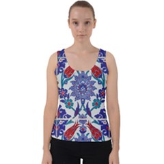 Art Artistic Ceramic Colorful Velvet Tank Top by Pakrebo