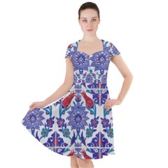 Art Artistic Ceramic Colorful Cap Sleeve Midi Dress by Pakrebo