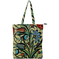 Mosaic Tile Art Ceramic Colorful Double Zip Up Tote Bag by Pakrebo