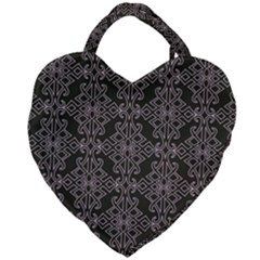 Line Geometry Pattern Geometric Giant Heart Shaped Tote by Pakrebo