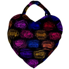 Pattern Background Structure Pink Giant Heart Shaped Tote by Pakrebo