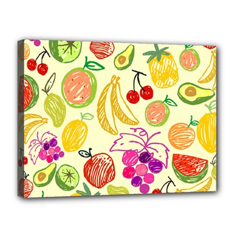 Seamless Pattern Fruit Canvas 16  X 12  (stretched) by Mariart