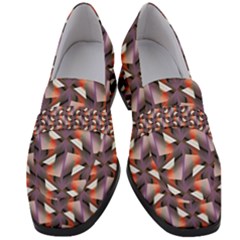 Pattern Abstract Fabric Wallpaper Women s Chunky Heel Loafers by Pakrebo