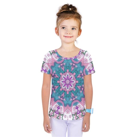 Mandala Pattern Abstract Kids  One Piece Tee by Pakrebo