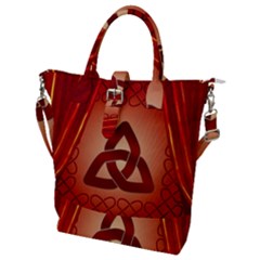 The Celtic Knot In Red Colors Buckle Top Tote Bag by FantasyWorld7