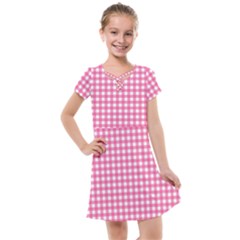 Pink Gingham Kids  Cross Web Dress by retrotoomoderndesigns