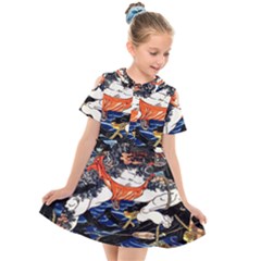 Ml-7-4 Kids  Short Sleeve Shirt Dress by ArtworkByPatrick