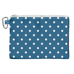 Polka Dot - Turquoise  Canvas Cosmetic Bag (xl) by WensdaiAmbrose