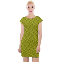 Autumn Leaves Pattern Cap Sleeve Bodycon Dress by LoolyElzayat