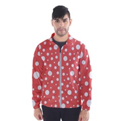 Polka Dot On Living Coral Windbreaker (men) by LoolyElzayat